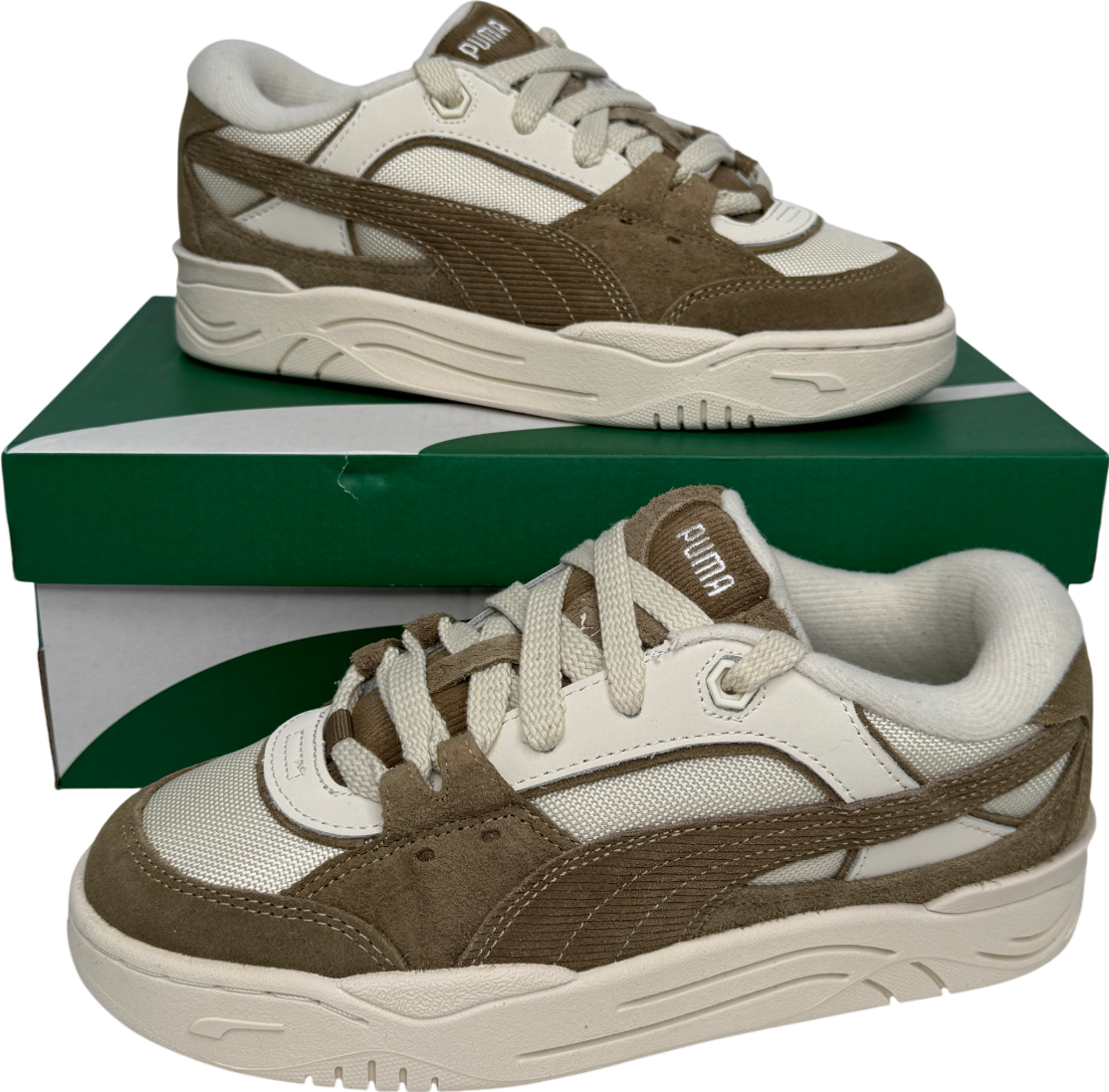 Puma White / Brown 180 Corduroy Trainers UK 6 EU 39 👠