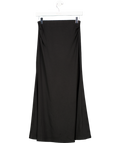 OGL Black Sustainable Brand Maxwarm Ruched Side Flared Maxi Skirt UK XS