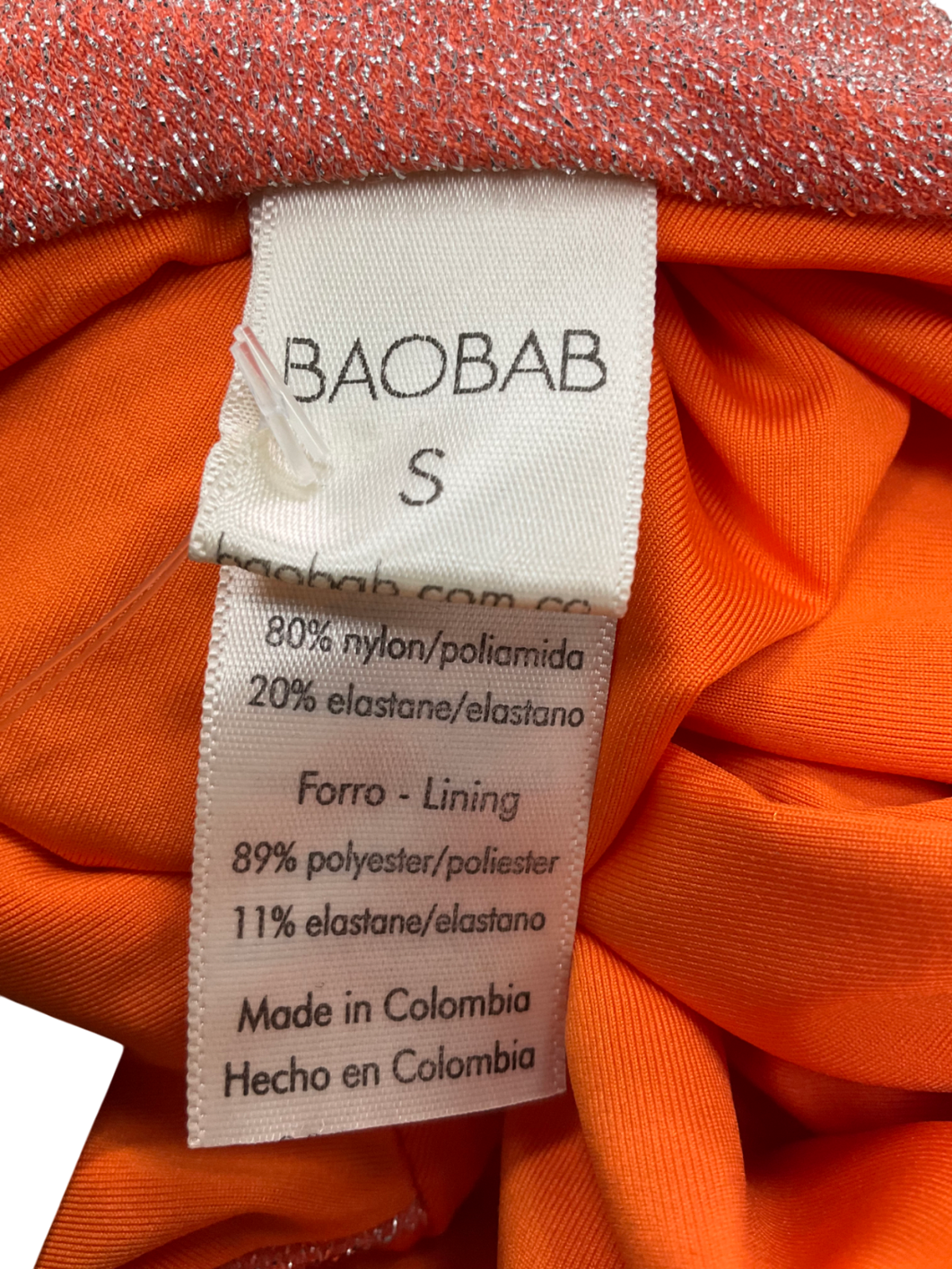 Baobab Orange Asaka One-shoulder draped Dress UK S