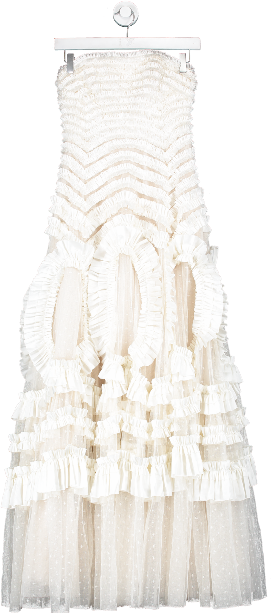 Needle & Thread CREAM Hyacinth Strapless Gown UK 8