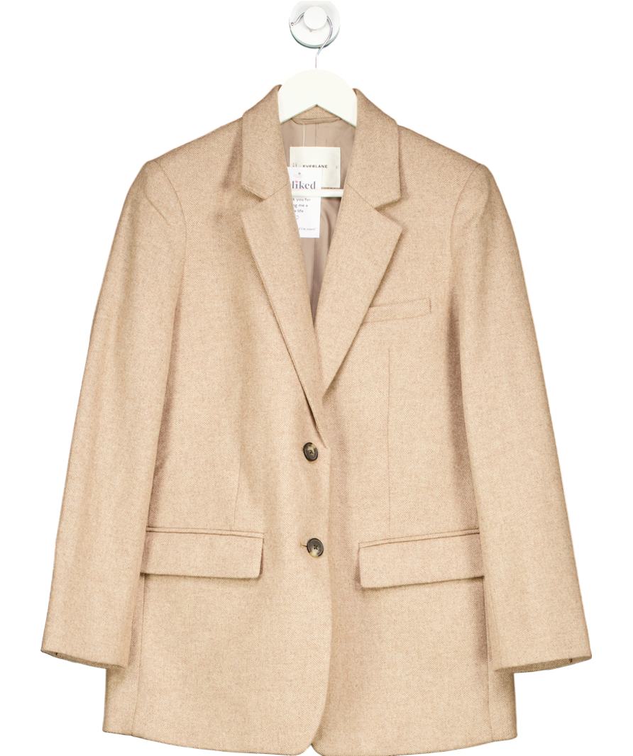 EVERLANE Beige Oversized Wool Blazer UK S
