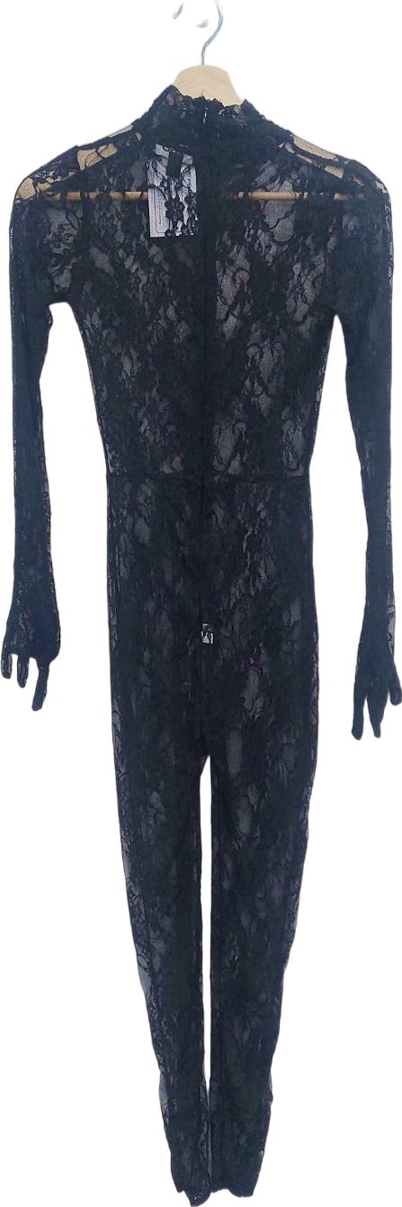 Ego Black Lace Bodysuit UK 6