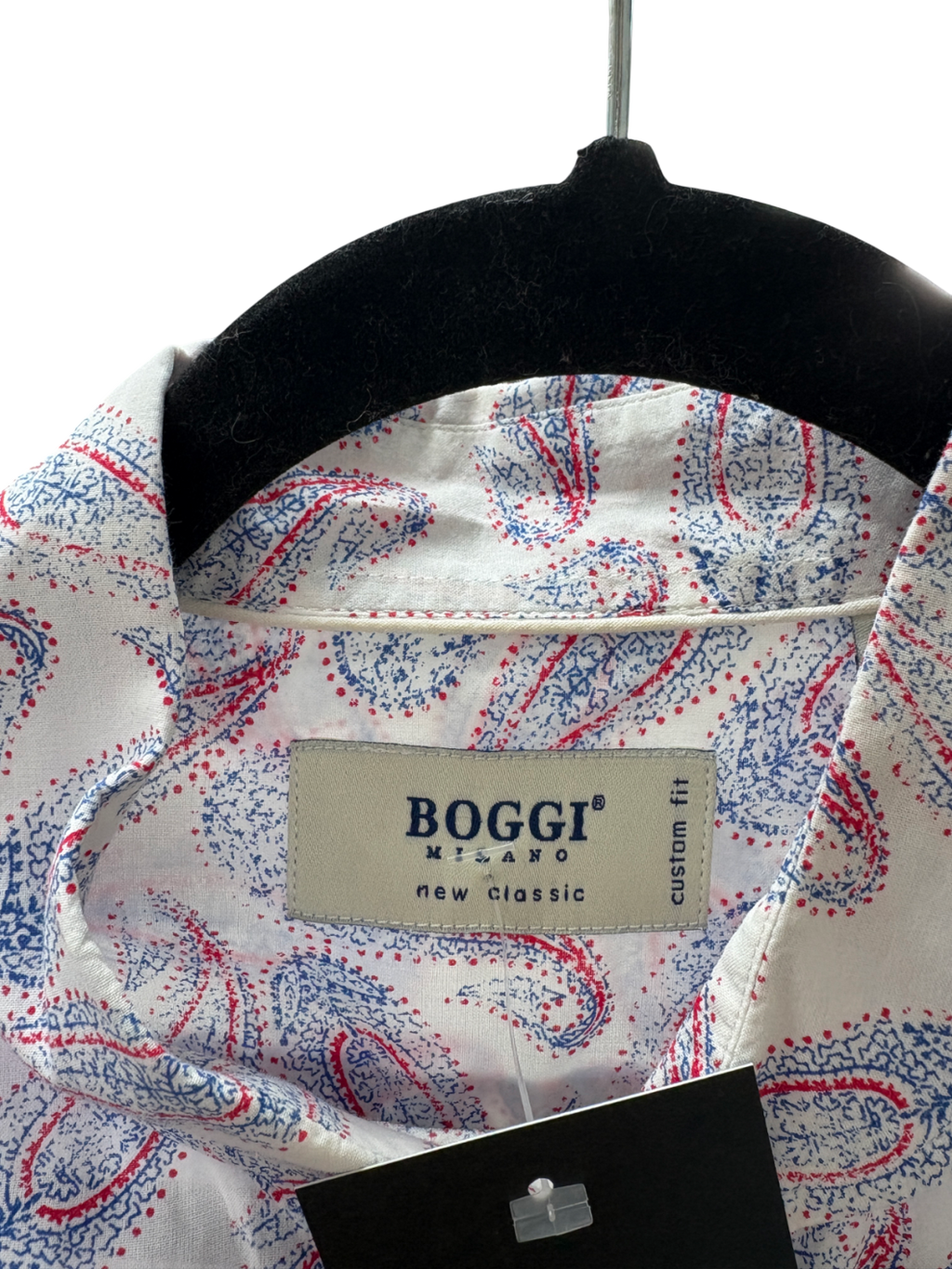 Boggi Pink Paisley Long Sleeve Shirt UK XXL