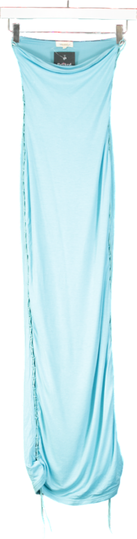 Mars the Label Blue Lace Up Maxi Dress UK 6