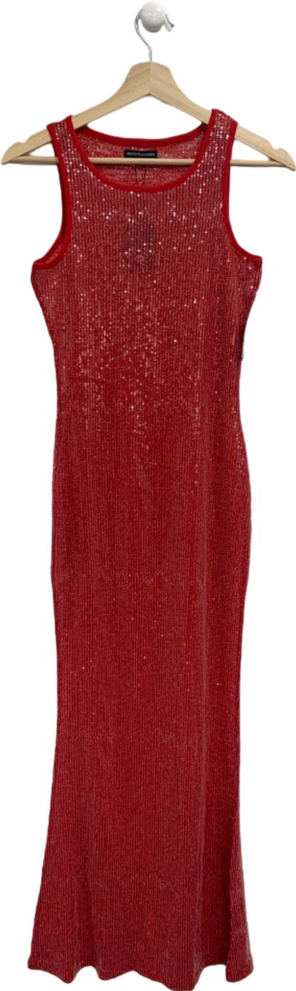 Noughts & Kisses Red Sequin Dress UK S