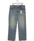 MANGO Blue Slouchy Straight Low-waist Jeans UK 16