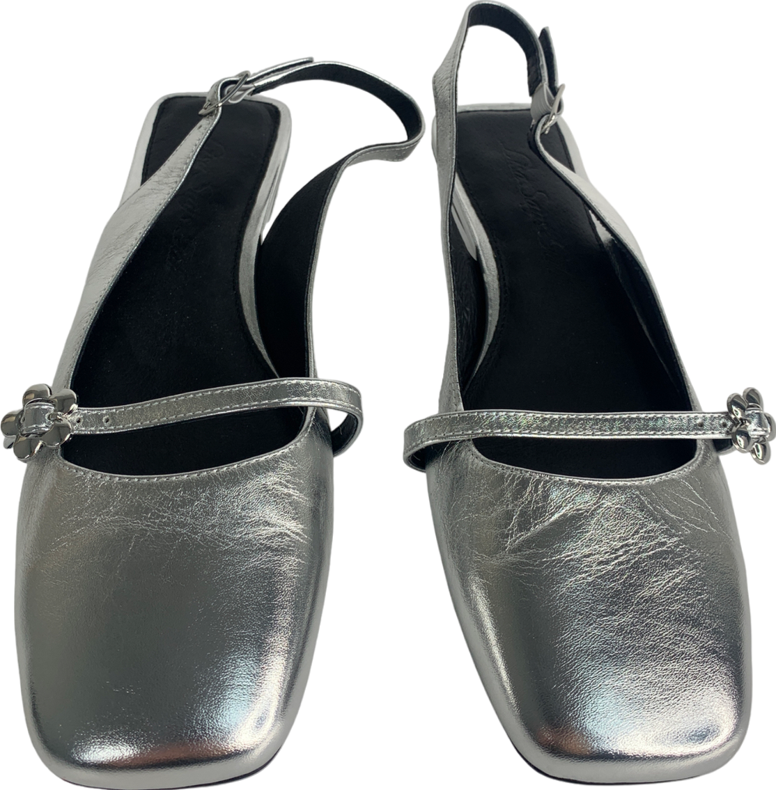 lisa saya gah Silver mary jane shoes US9 UK 7