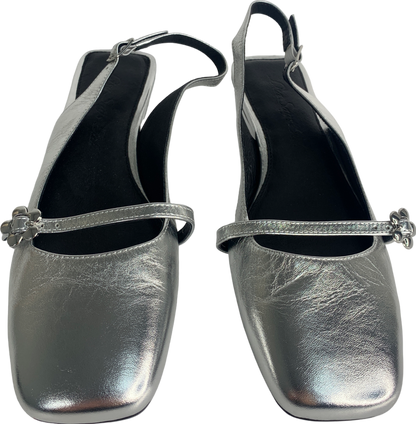 lisa saya gah Silver mary jane shoes US9 UK 7