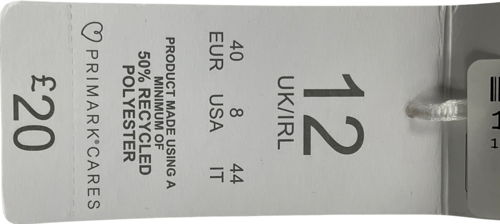 Primark White Strapless Satin Dress UK 12