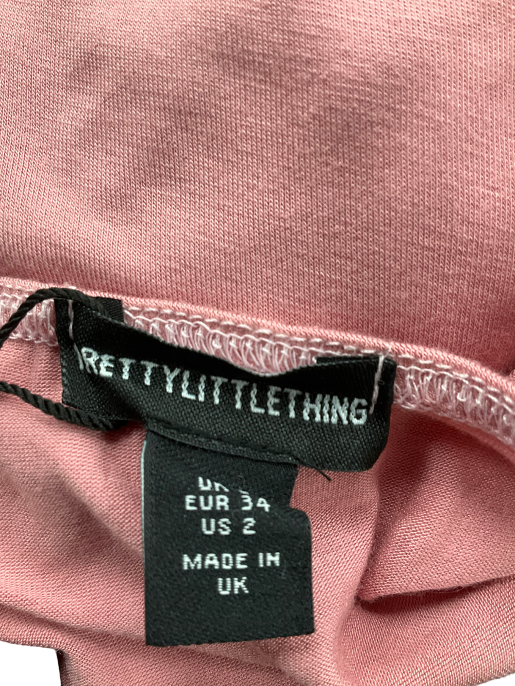 PrettyLittleThing Pink Shape Rose Jersey Strappy Maxi Dress UK 6