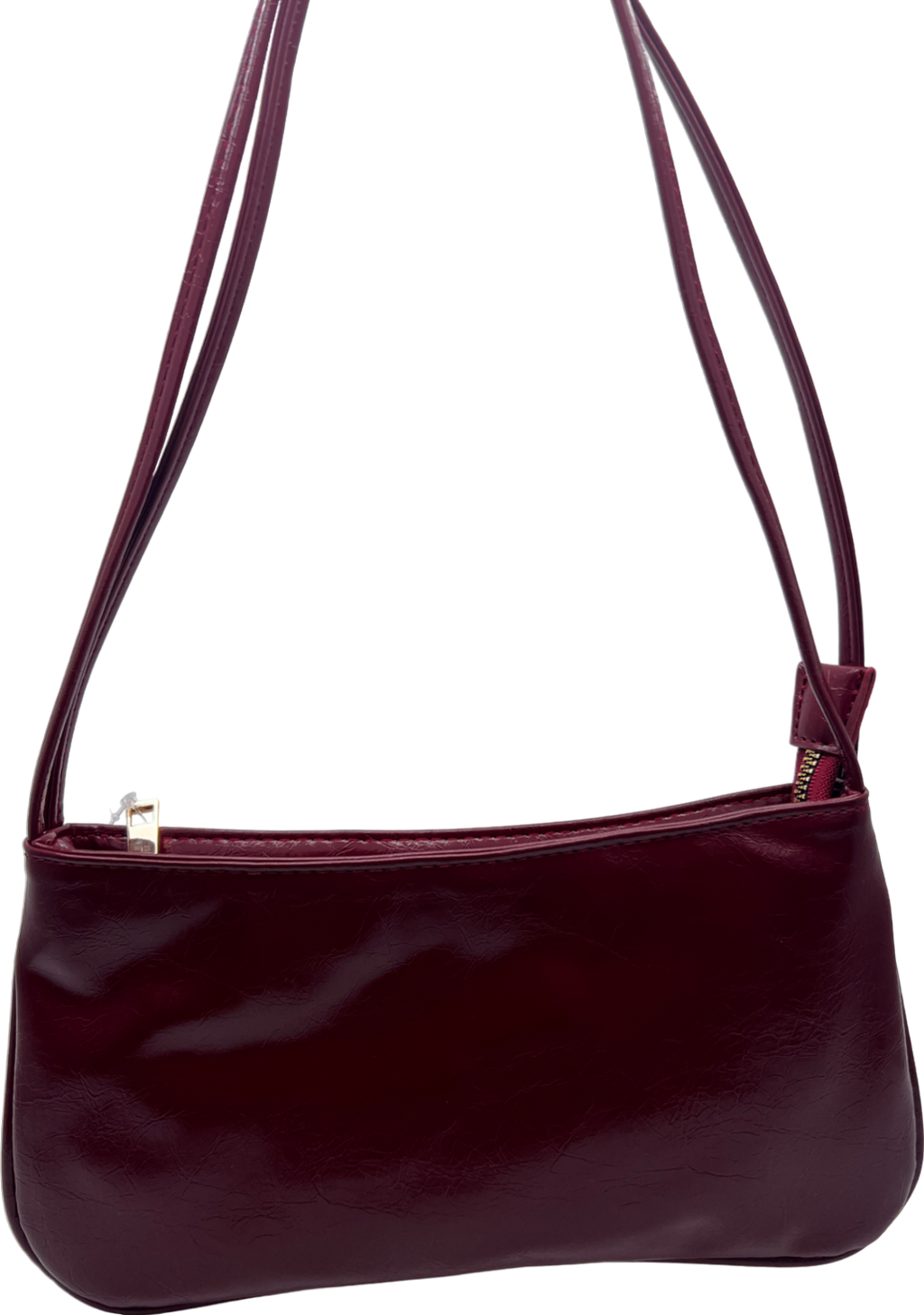 ASOS Red Shoulder Bag In Burgundy One Size