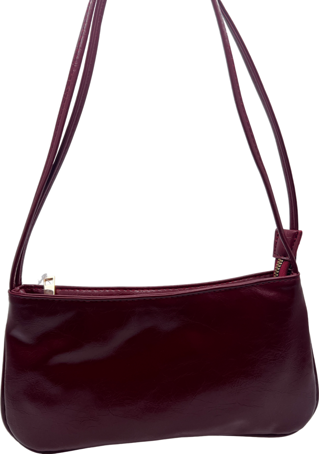 ASOS Red Shoulder Bag In Burgundy One Size