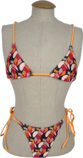 Odd Clasic Orange Abstract Bikini Set UK S