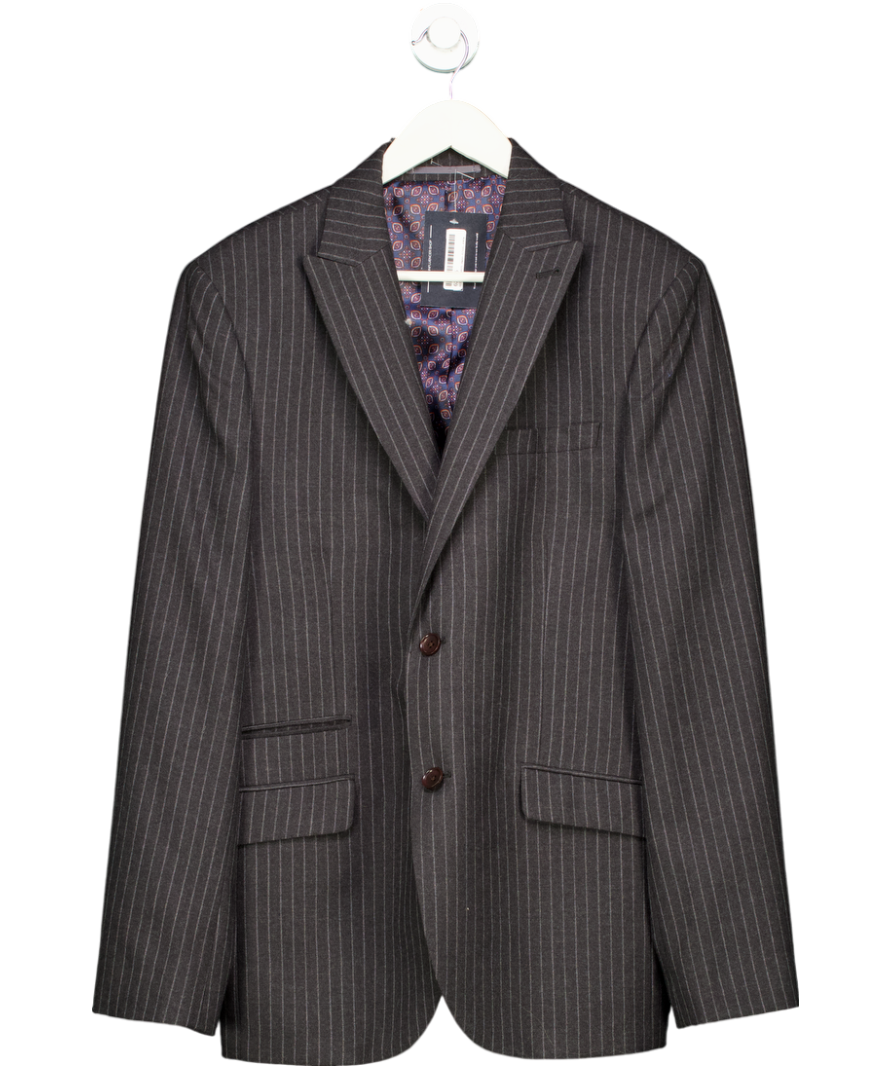 Next Grey Signature Stripe Slim Fit Suit Jacket UK 42" CHEST
