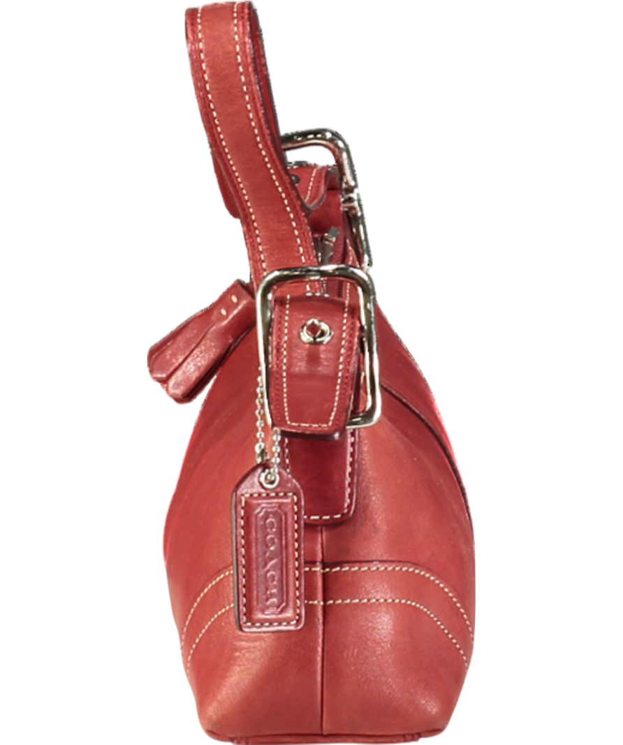 Coach Red Leather Shoulder Bag