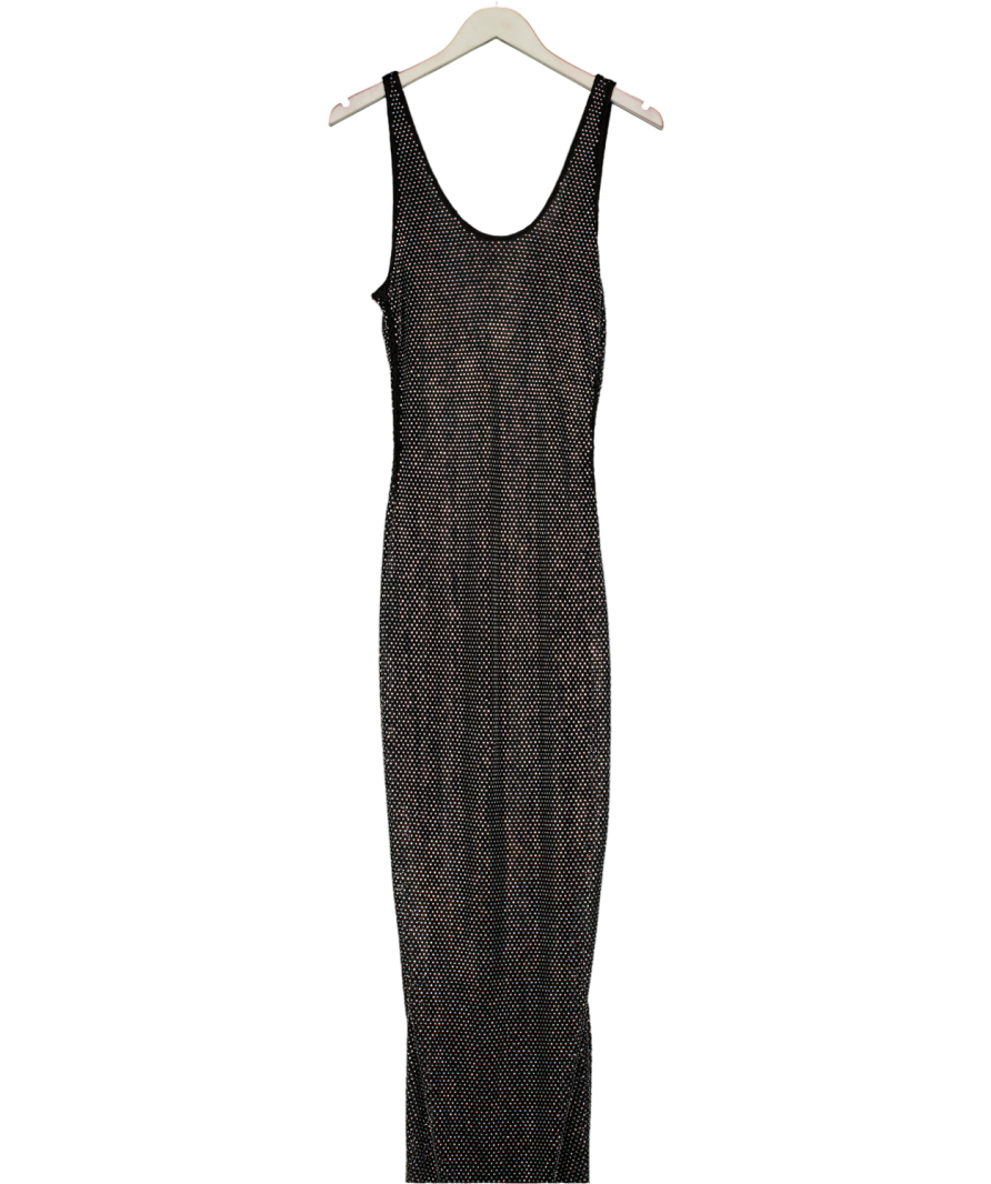 White Fox See The Light Maxi Dress Black UK L