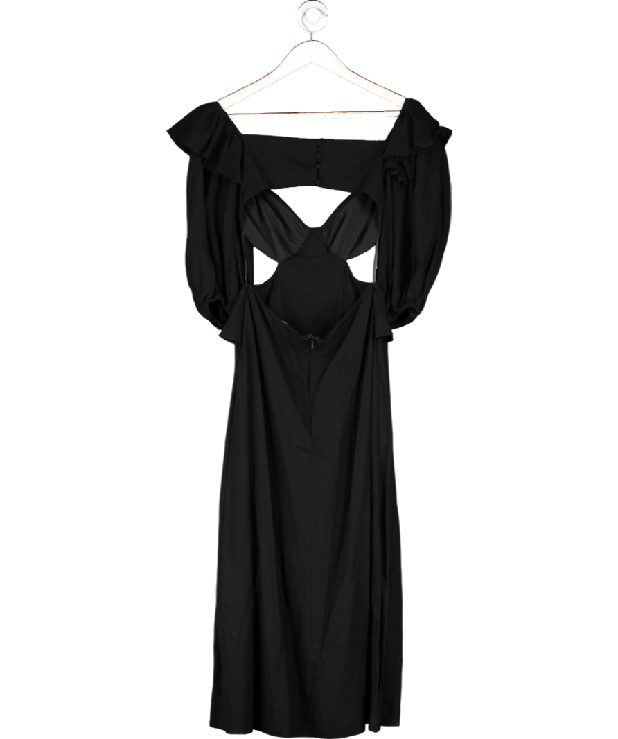 Nobody's Child Black Dani Midi Dress UK 8
