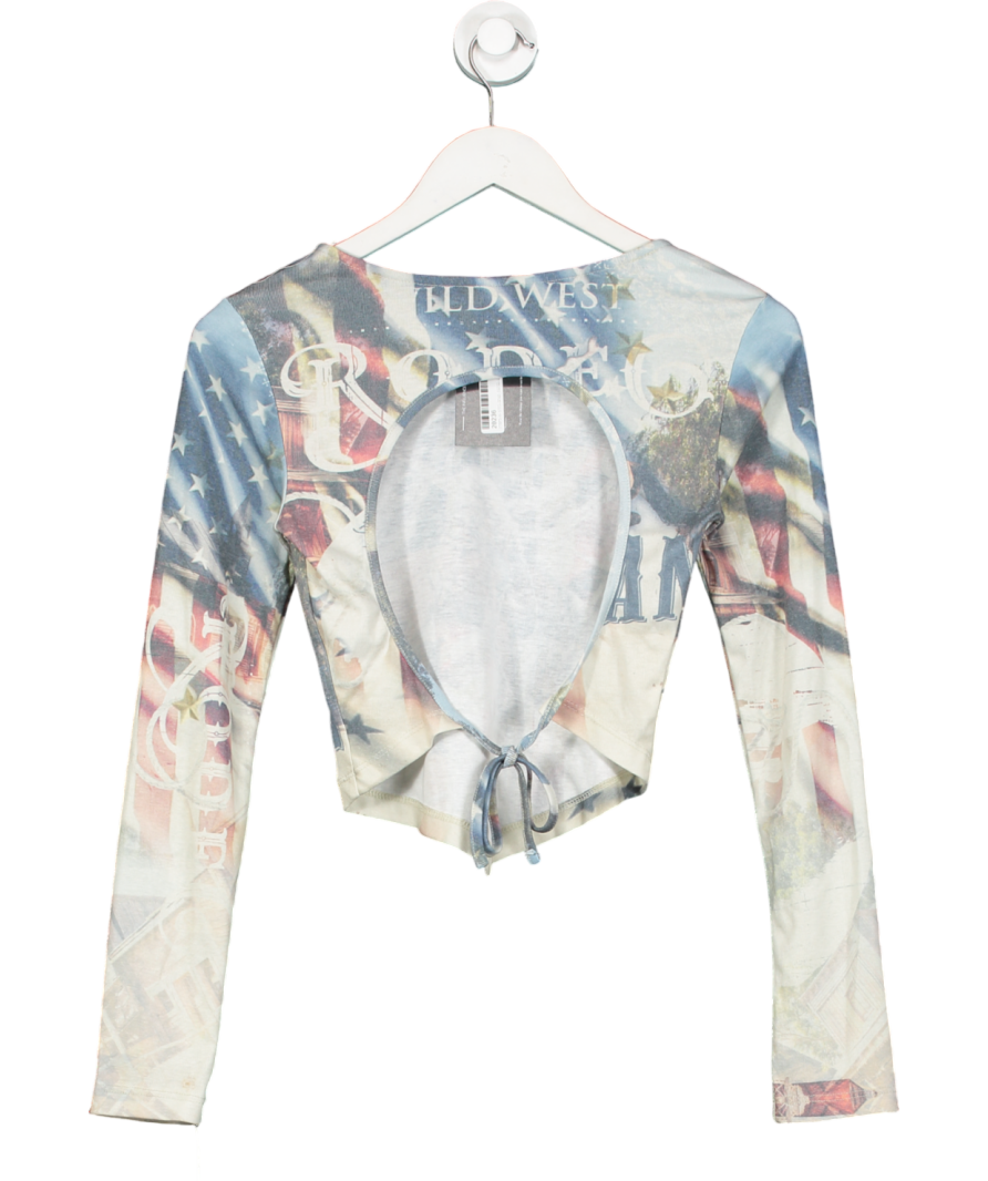 Urban Outfitters Blue Rodeo Hanky Hem Top UK S