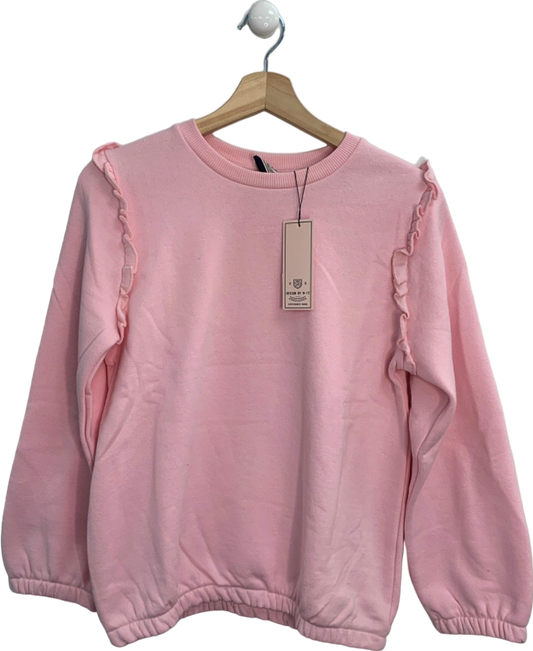 Design By M-17 Pink Girls Frill Sweatshirt 11-12 YRS