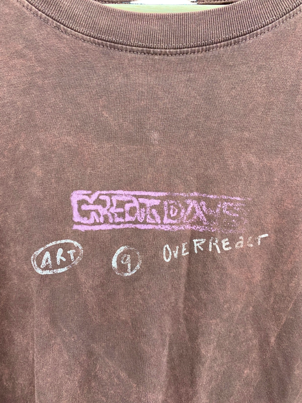 Zara Brown Graphic Print T-Shirt UK L