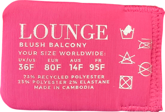 Lounge Underwear Pink Blush Embroidered Balcony Bra UK 36F