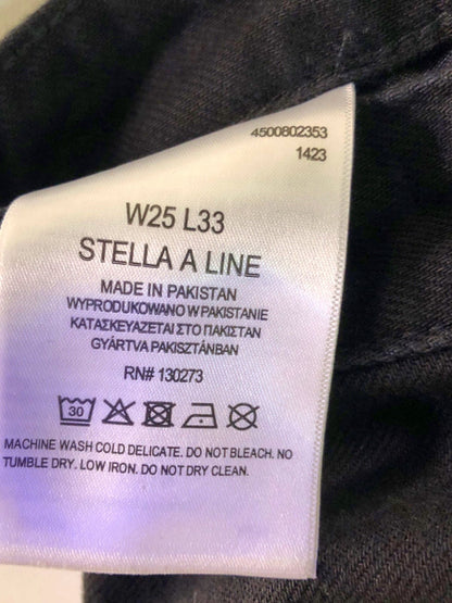 Lee Black Stella A Line Wide Leg Jeans W25 L33