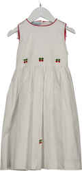 Annafie White Embroidered Strawberries Dress 2 Years