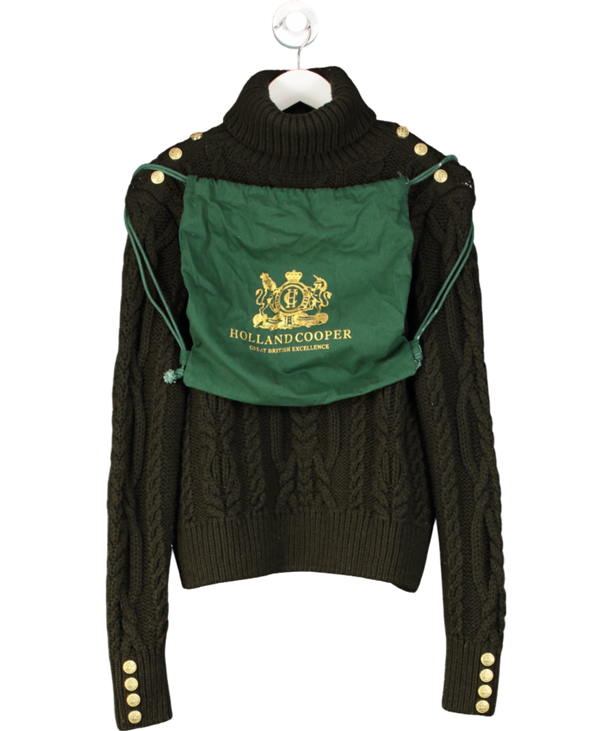 Holland Cooper Country Roll Neck Knit Forest Green UK S
