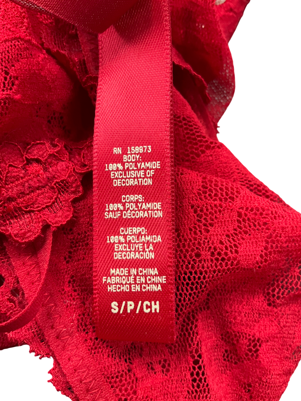 SKIMS Red Stretch Lace Cami And Short Set UK S