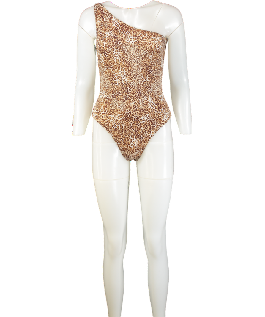 Vanessa Sposi Brown Leopard-print One-piece Swimsuit UK S