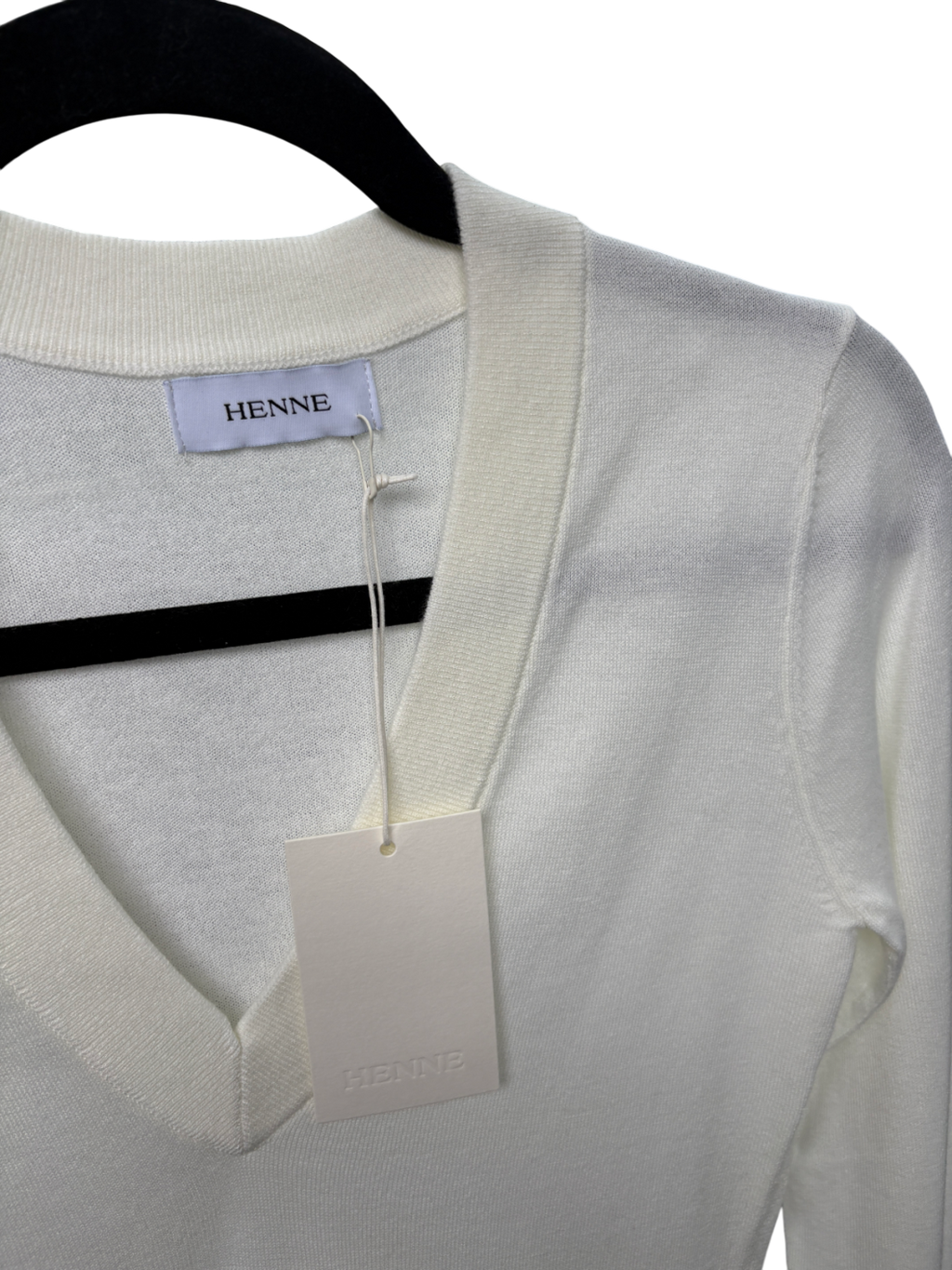 Henne White Aveline Knit Top UK S