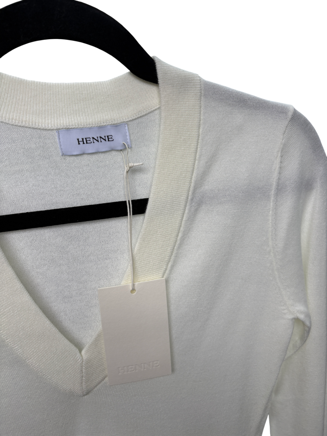 Henne White Aveline Knit Top UK S