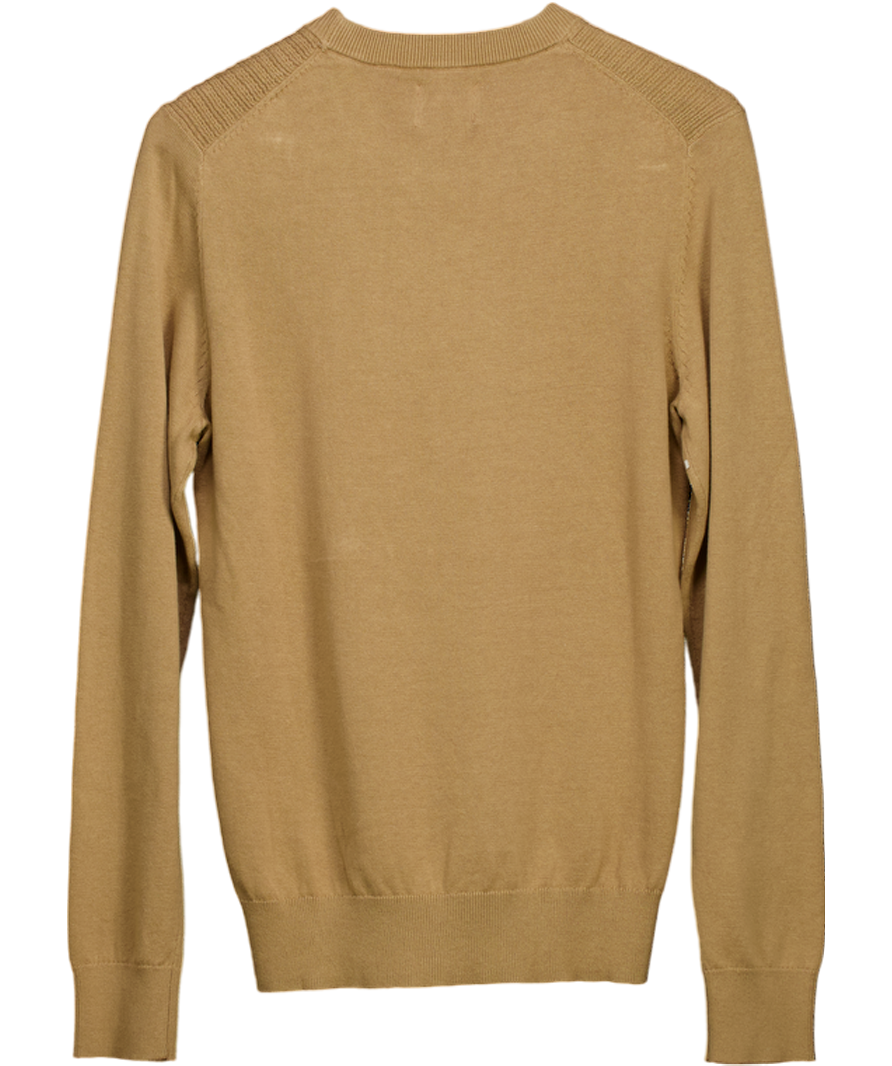 Ben Sherman Beige Textured Front Crew In Sand UK S