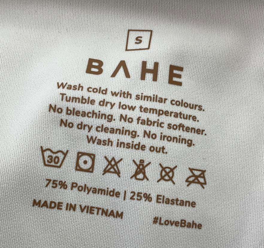 bahe Cream Reforma High Neck Longline Crop Coconut UK S