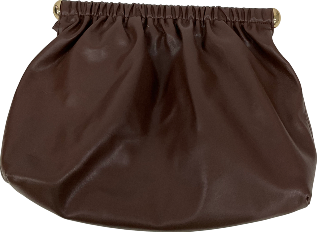 H&M Brown Coated Clutch Bag