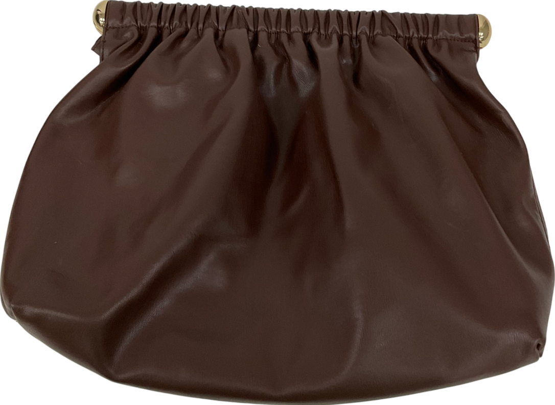 H&M Brown Coated Clutch Bag