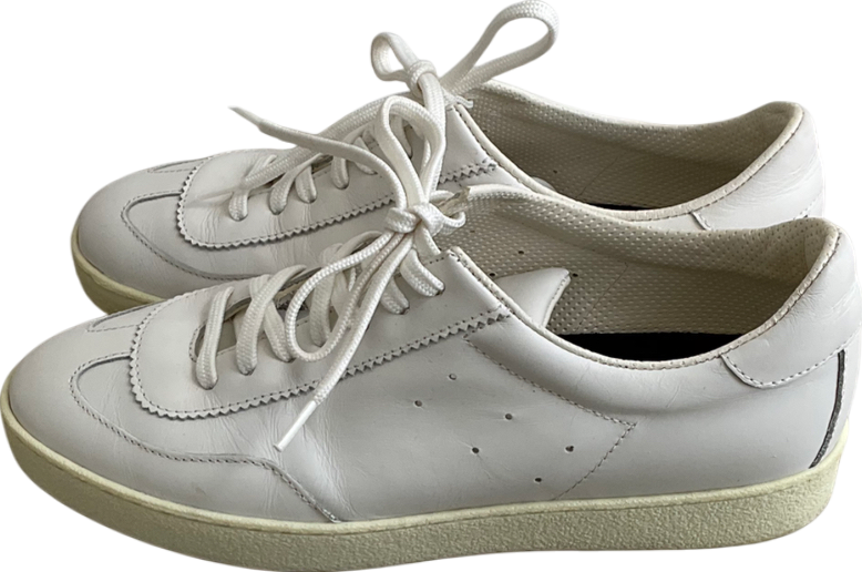 ZARA White Leather Trainers W36