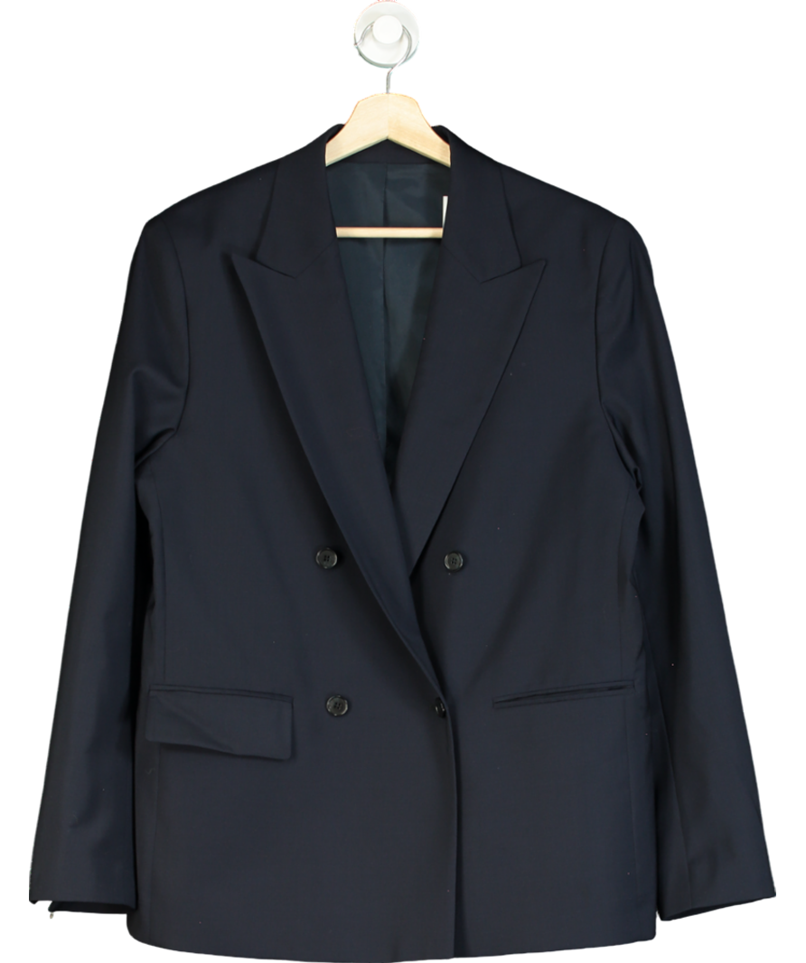 J.Lindenberg Blue Delano-voyager Wool Blazer UK L