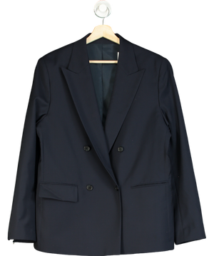 J.Lindenberg Blue Delano-voyager Wool Blazer UK L