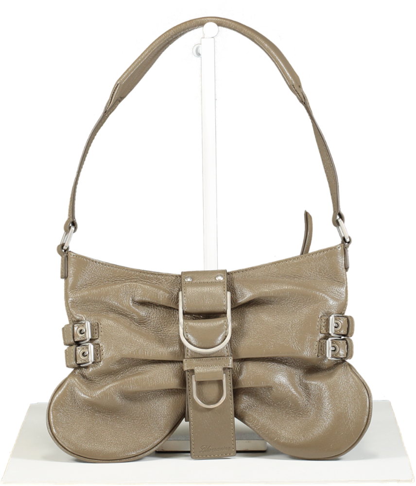 Blumarine Beige Leather Butterfly Handbag
