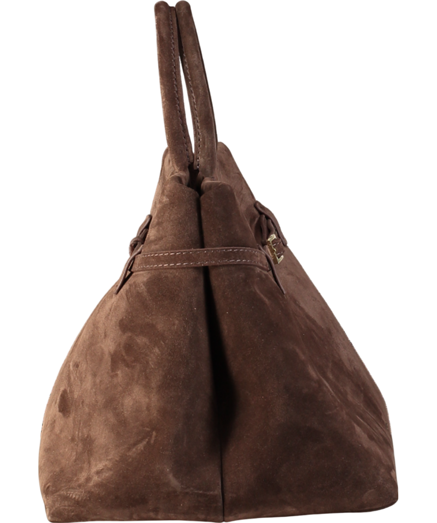 Manu Atelier Le Cambon 35 Deep Brown Suede Large Tote / Work Bag