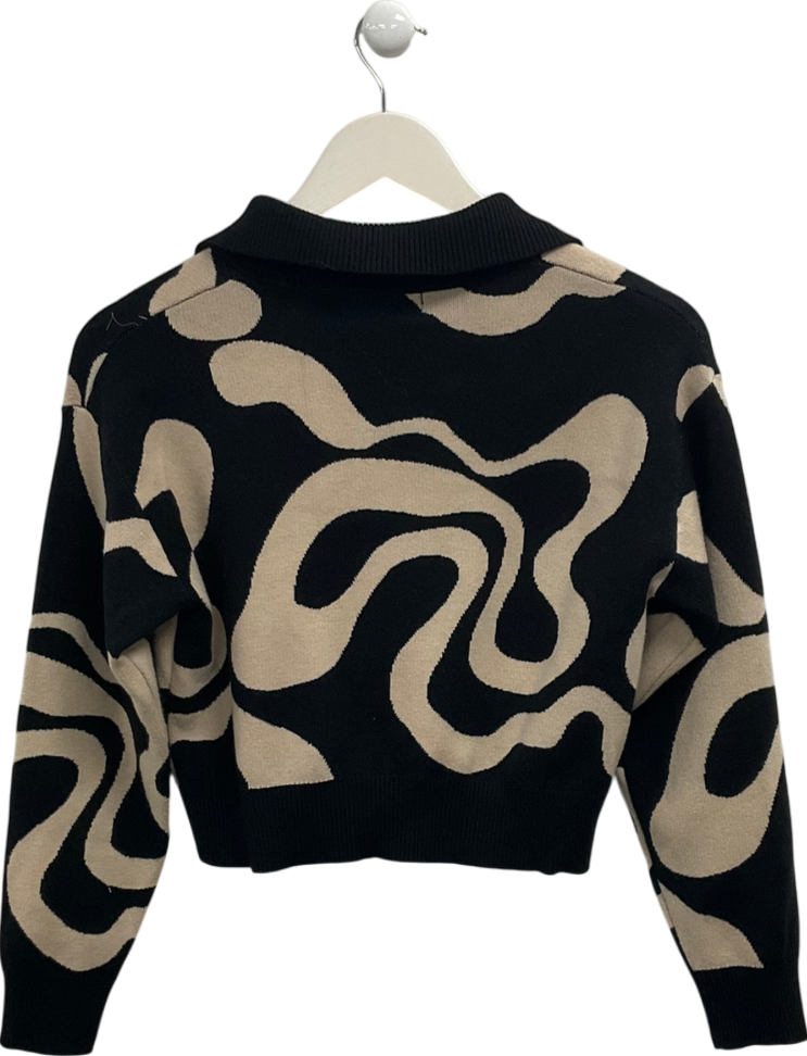Cider Black Everyday Psychedelic Swirl Pullover UK M