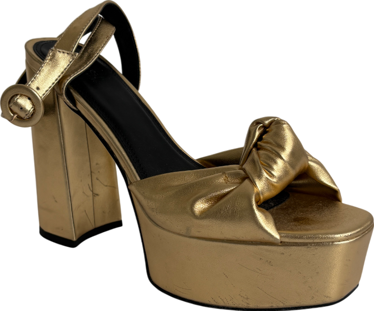 ASOS Metallic Nikita Knotted Platform Heels UK 7 EU 40 👠