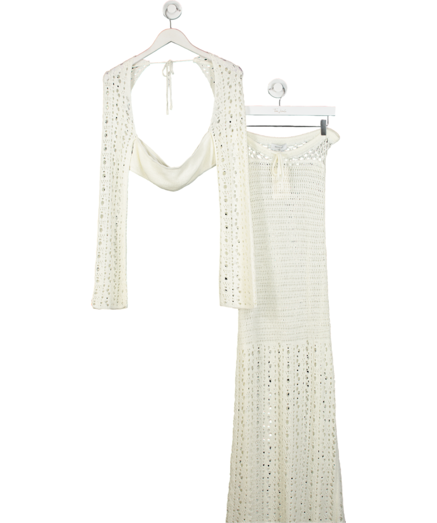 Outcast Cream Jordane Top And Skirt Set UK S/M