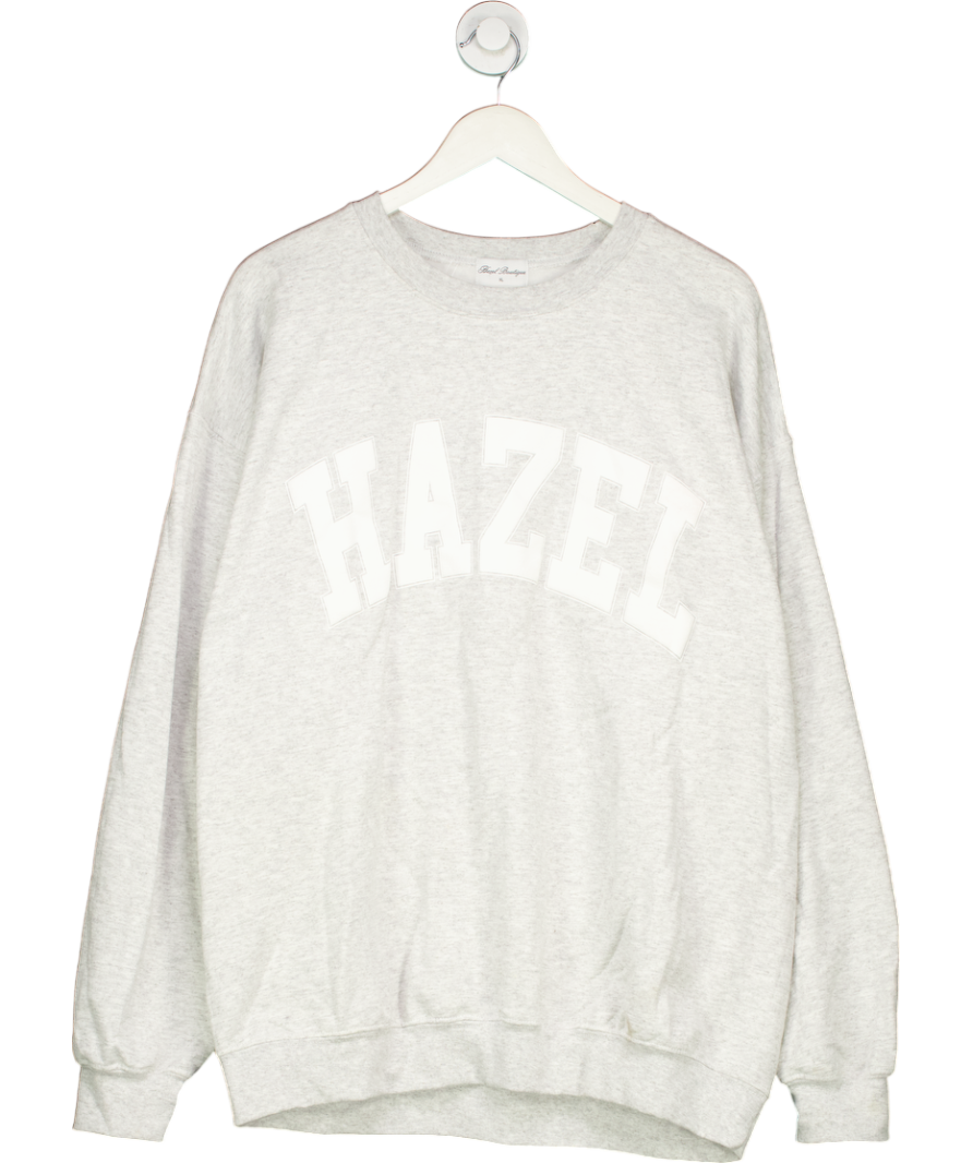 Hazel Boutique Grey The Remi Crewneck UK XL