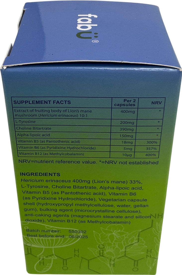 FabU Focus Brain Capsules 60 Capsules