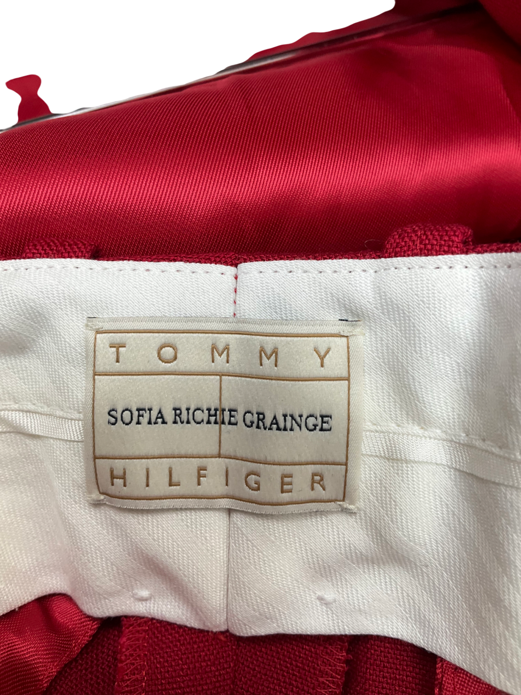 Tommy Hilfiger Red X Sofia Richie Grainge 2-piece Blazer And Wide Legs Pants Suit UK 10