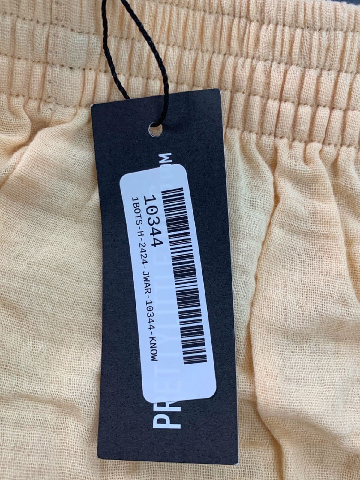 PrettyLittleThing Cream Cheesecloth Flaky Shorts UK 6