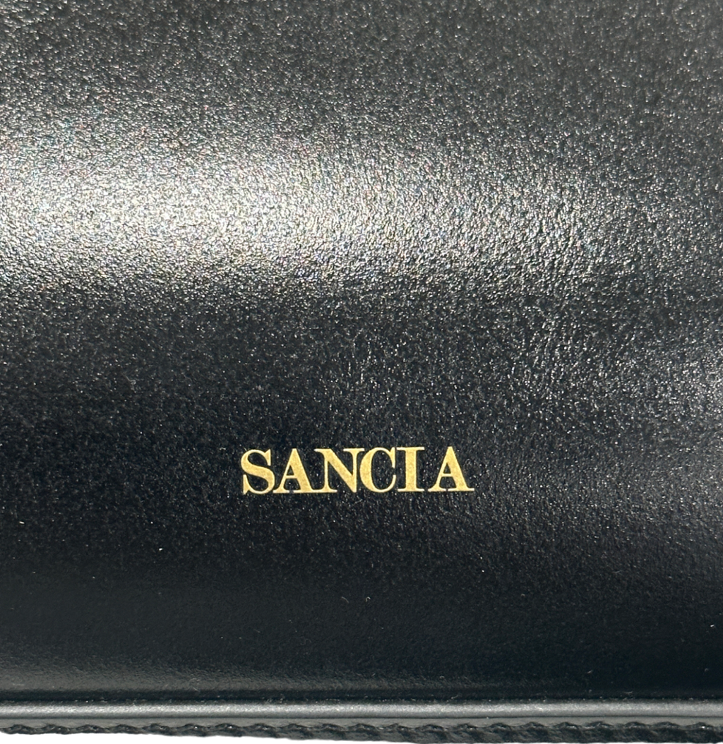 Sancia Black Leather Handbag