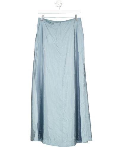 BY MALENE BIRGER New Season Dusky Blue Isoldas satin maxi skirt UK 10